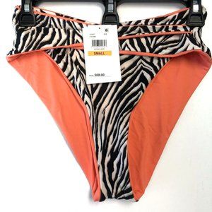 BECCA Womens Stella Animal Print Bikini Bottom Size Small
